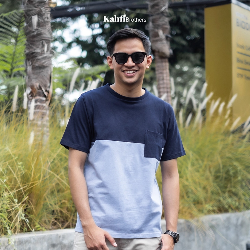 Product image T-shirt Pria 2 tone combed - GIL NAVY XL all variant